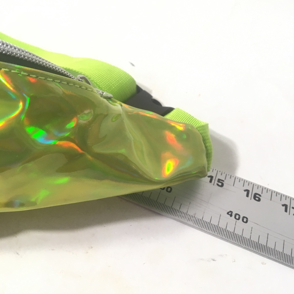 Green Holographic Fanny Pack Crossbody Belt Bag - Picture 4 of 9